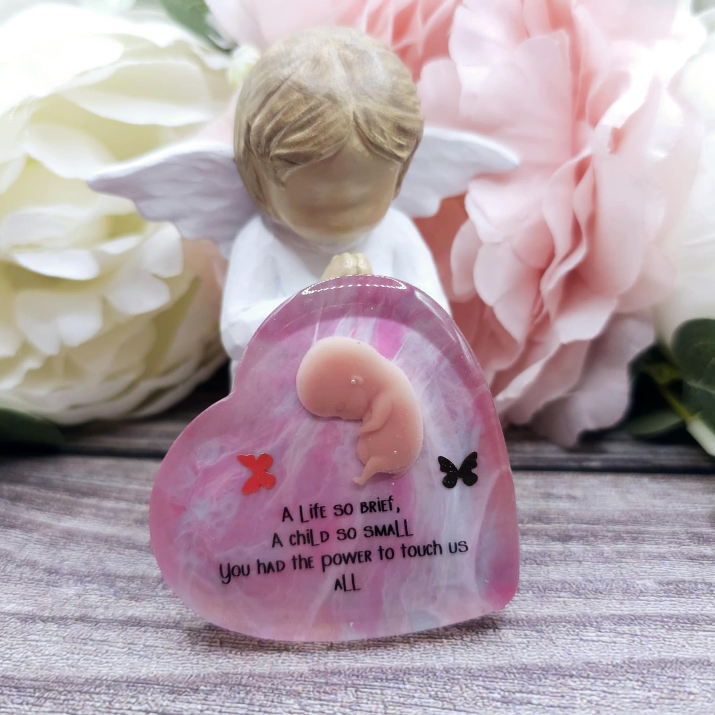 9 week Baby Loss Remembrance Heart – 54mm (A39)