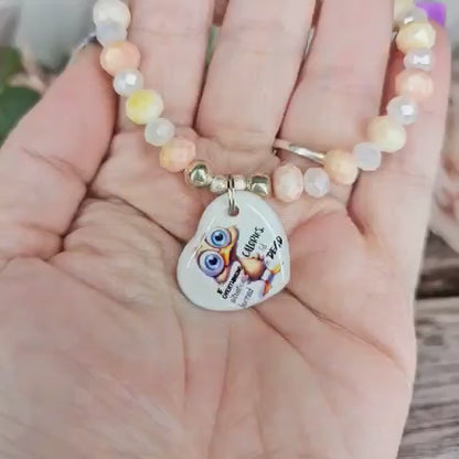 17 cm if overthinking burned calories charm bracelet (1a)
