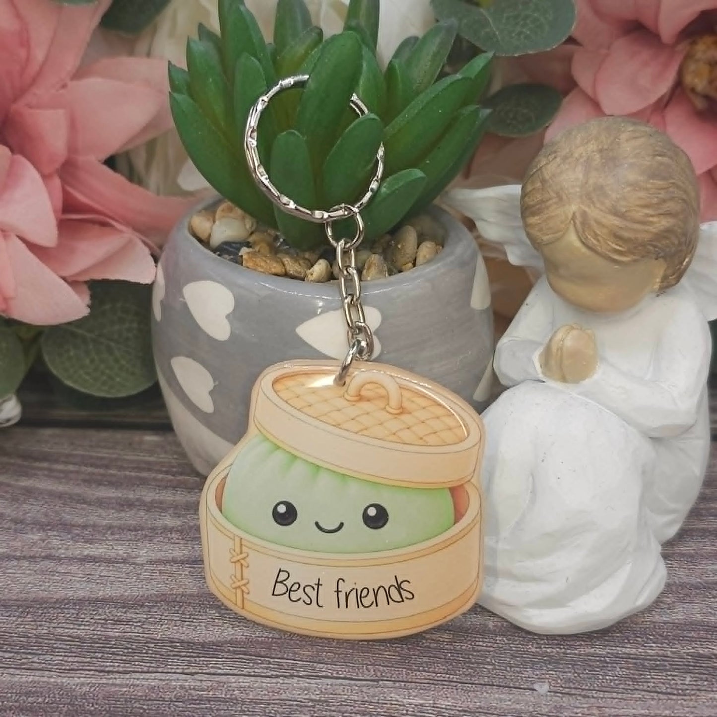 Viral Dumpling Keyring – Cute Resin Charm | 5cm | Multiple Colours