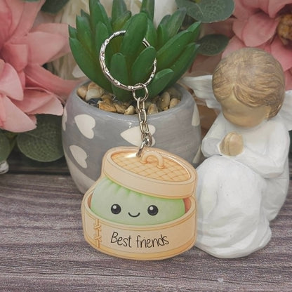 Viral Dumpling Keyring – Cute Resin Charm | 5cm | Multiple Colours