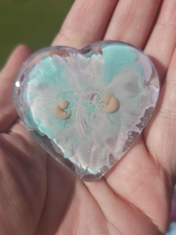 twin 6 week Baby Loss Remembrance Heart – 54mm (A66)