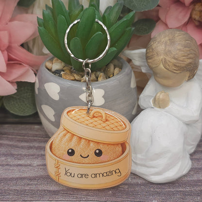 Viral Dumpling Keyring – Cute Resin Charm | 5cm | Multiple Colours
