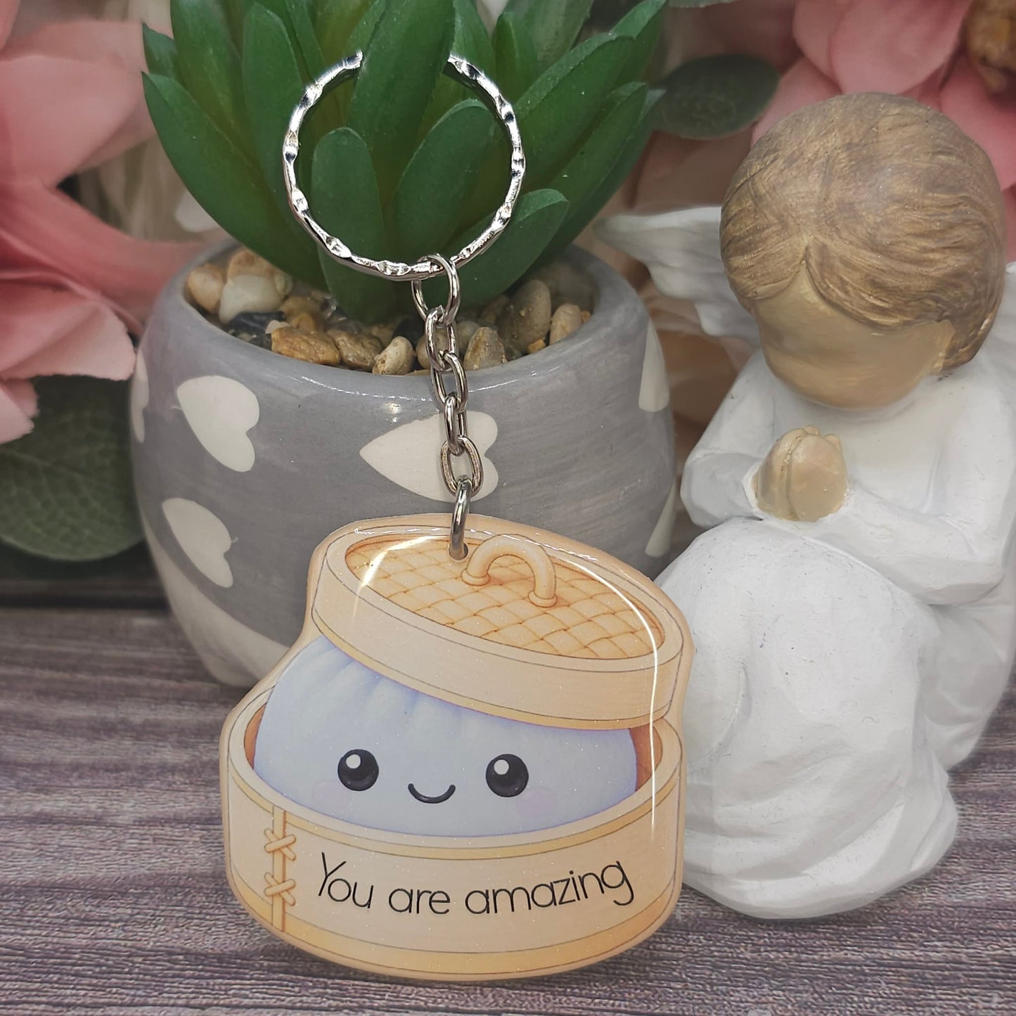 Viral Dumpling Keyring – Cute Resin Charm | 5cm | Multiple Colours