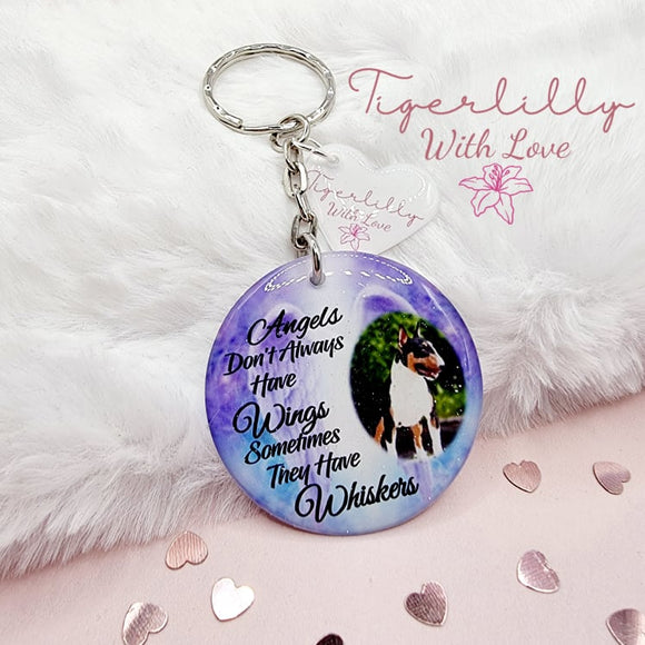 angels don't always have wings personalised photo keyring, verse keyring, keepsake