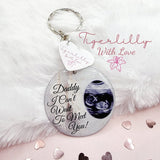 .... i cant wait to meet you personalised photo keyring, verse keyring, keepsake