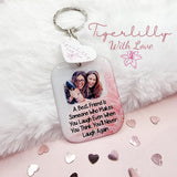 a best friend is someone that makes you laugh personalised photo keyring, verse keyring, keepsake