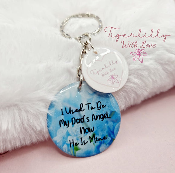 i used to be my dads angel keyring, verse keyring, keepsake