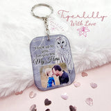i look upto you,  for you are my hero personalised photo keyring, verse keyring, keepsake