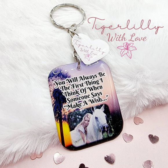 you will always be personalised photo keyring, verse keyring, keepsake