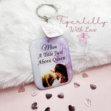 mum a title just above queen personalised photo keyring, verse keyring, keepsake