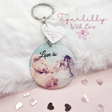 love is: personalised photo keyring, verse keyring, keepsake