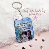 no matter how hard times may be personalised photo keyring, verse keyring, keepsake