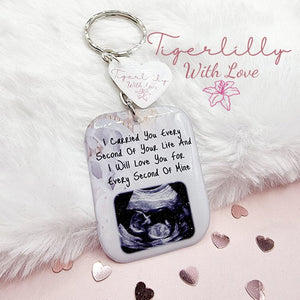 i carried you every second of your life personalised photo keyring, verse keyring, keepsake
