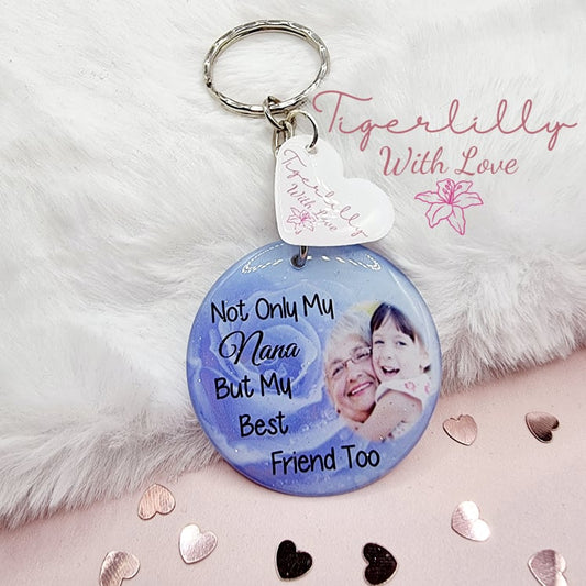 not only my .... but my best friend too personalised photo keyring, verse keyring, keepsake