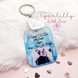 i used to be my dads angel personalised photo keyring, verse keyring, keepsake