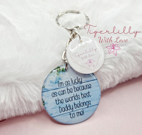i'm as lucky as can be keyring, verse keyring, keepsake