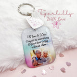 multiple person taught me everything personalised photo keyring, verse keyring, keepsake