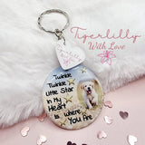 twinkle twinkle little star personalised photo keyring, verse keyring, keepsake