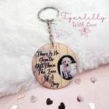 there is no greater gift personalised photo keyring, verse keyring, keepsake