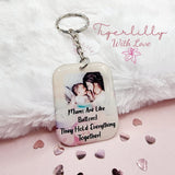 mums are like buttons personalised photo keyring, verse keyring, keepsake