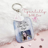 in the arms of the angels personalised photo keyring, verse keyring, keepsake