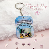 my four legged friend personalised photo keyring, verse keyring, keepsake
