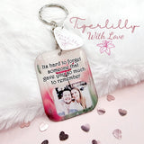 its hard to forget someone personalised photo keyring, verse keyring, keepsake
