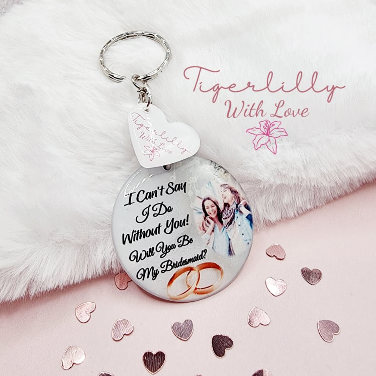 i can't say i do without you personalised photo keyring, verse keyring, keepsake