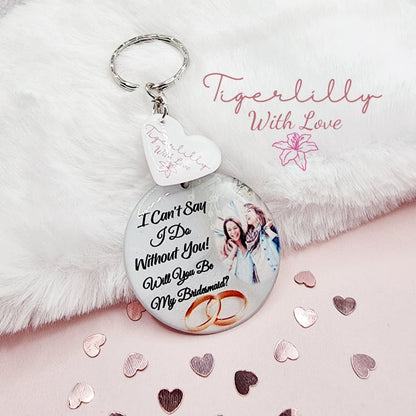 i can't say i do without you personalised photo keyring, verse keyring, keepsake