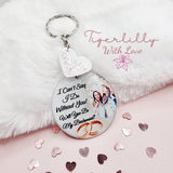 i can't say i do without you personalised photo keyring, verse keyring, keepsake