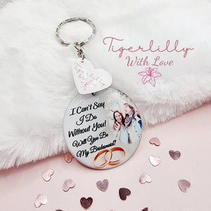 i can't say i do without you personalised photo keyring, verse keyring, keepsake