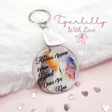 robins appear when loved ones are near personalised photo keyring, verse keyring, keepsake