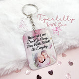 those we love dont go away personalised photo keyring, verse keyring, keepsake