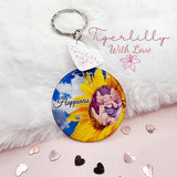 happiness is: personalised photo keyring, verse keyring, keepsake