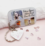 robins appear when loved ones are near personalised photo keyring, verse keyring, keepsake