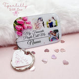 my favourite people call me ..... personalised photo keyring, verse keyring, keepsake