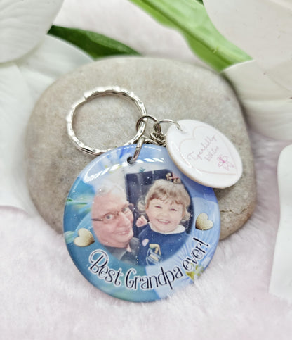 best grandad/grandpa ever! personalised photo keyring, verse keyring, keepsake