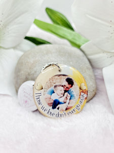 Those we love don't ever go away personalised photo keyring, verse keyring, keepsake