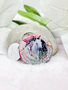 Memories of you will stay forever personalised photo keyring, verse keyring, keepsake