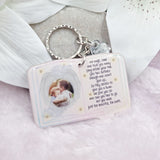 too beautiful for earth book personalised photo keyring, verse keyring, keepsake