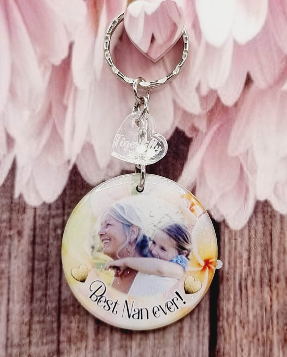 Best nan ever personalised photo keyring, verse keyring, keepsake