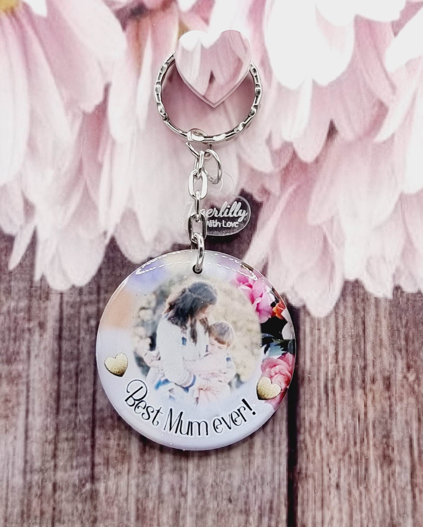 Best mum ever personalised photo keyring, verse keyring, keepsake