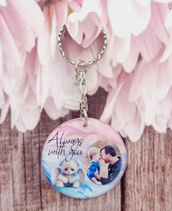 always with you personalised photo keyring, verse keyring, keepsake