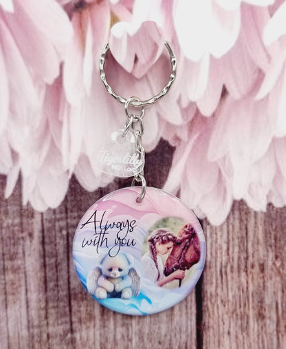 always with you personalised photo keyring, verse keyring, keepsake